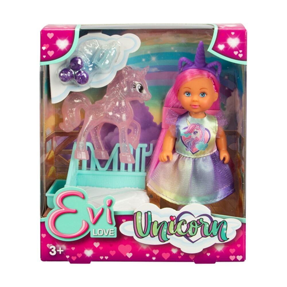 Evi Love Unicorn Doll Set With Accessories Stable Apples Kids 3y+