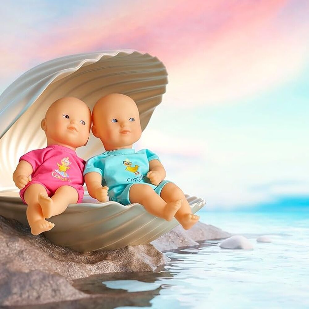 Corolle Mpp Mini Bath Blue Baby Doll Vanilla Scent Water Play 8in