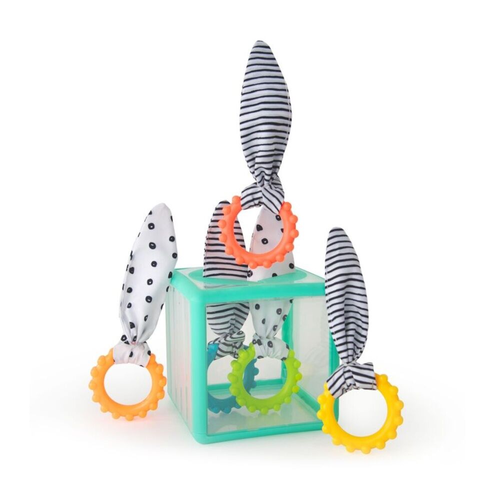 Sassy Baby Rainbow Ring Drop Stacking Toy With Textured Rings 1y+ 13cm