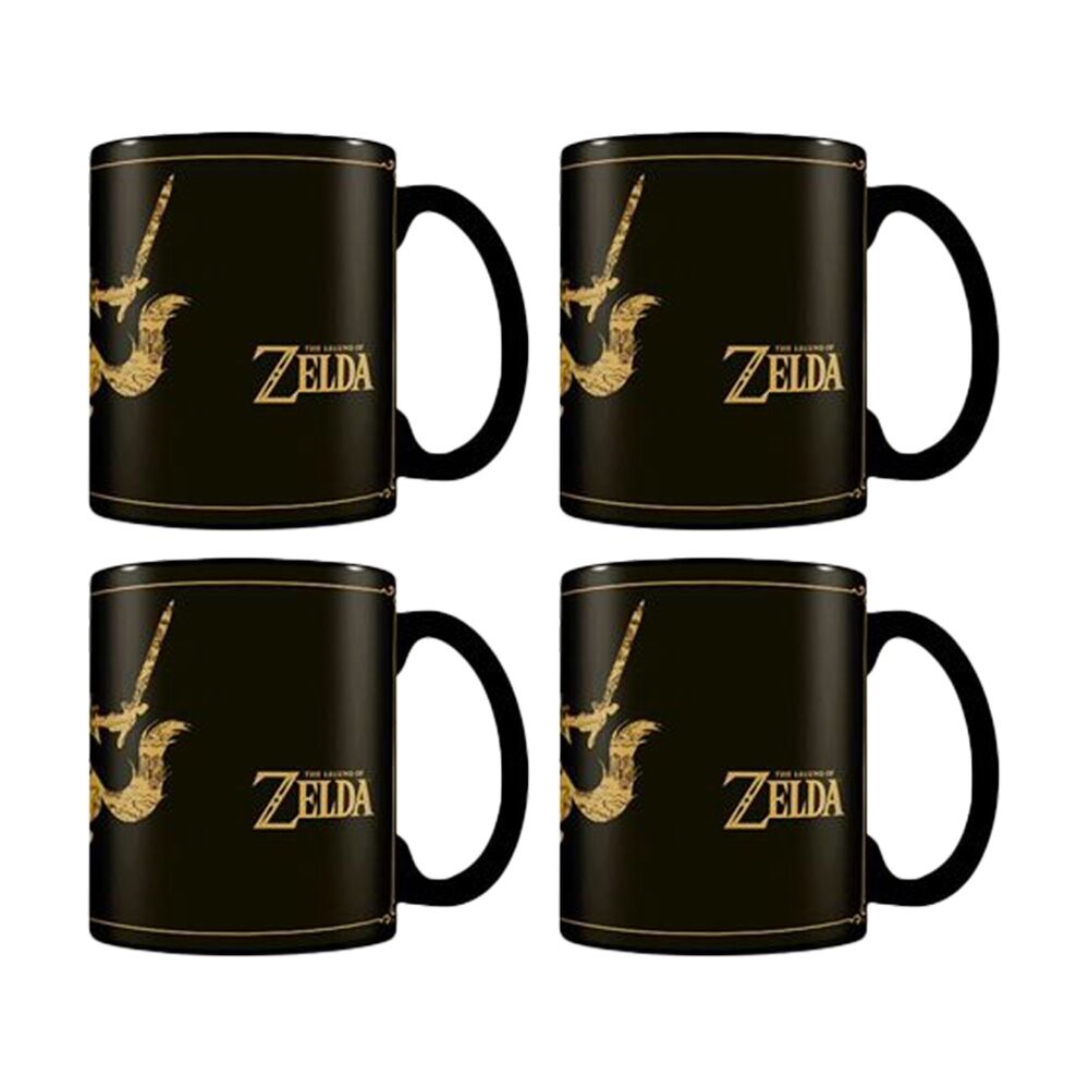 4PK Gaming The Legend Of Zelda Map Heat Change Mug Ceramic Coffee Drinking Black