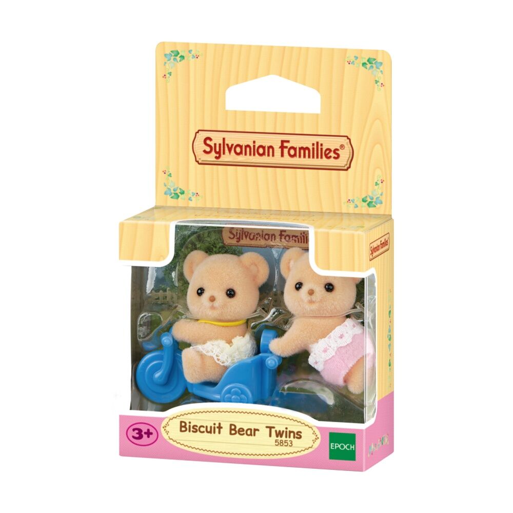 2PK Sylvanian Families Biscuit Bear Twins Figurine Kids/Toddler Toy 3y+