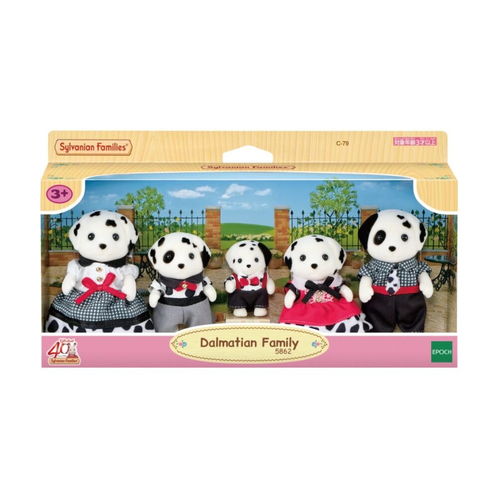 5pc Sylvanian Families Dalmatian Family Kids Toy Plush Figures Set 3y+