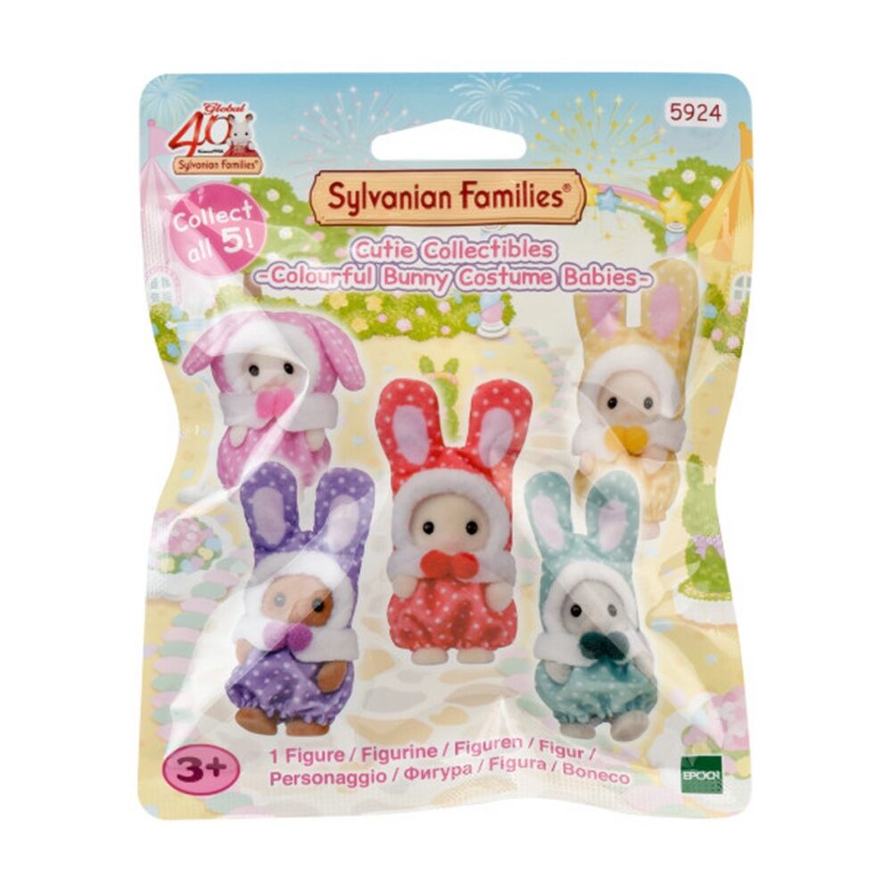 8PK Sylvanian Families Cutie Collectibles Colourful Bunny Babies Assorted 3y+