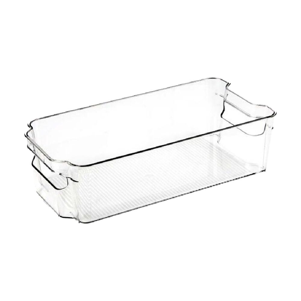 12PK Braz Small Stack Food Storage Container Bin W/ Handles 32x15.5x9cm Clear