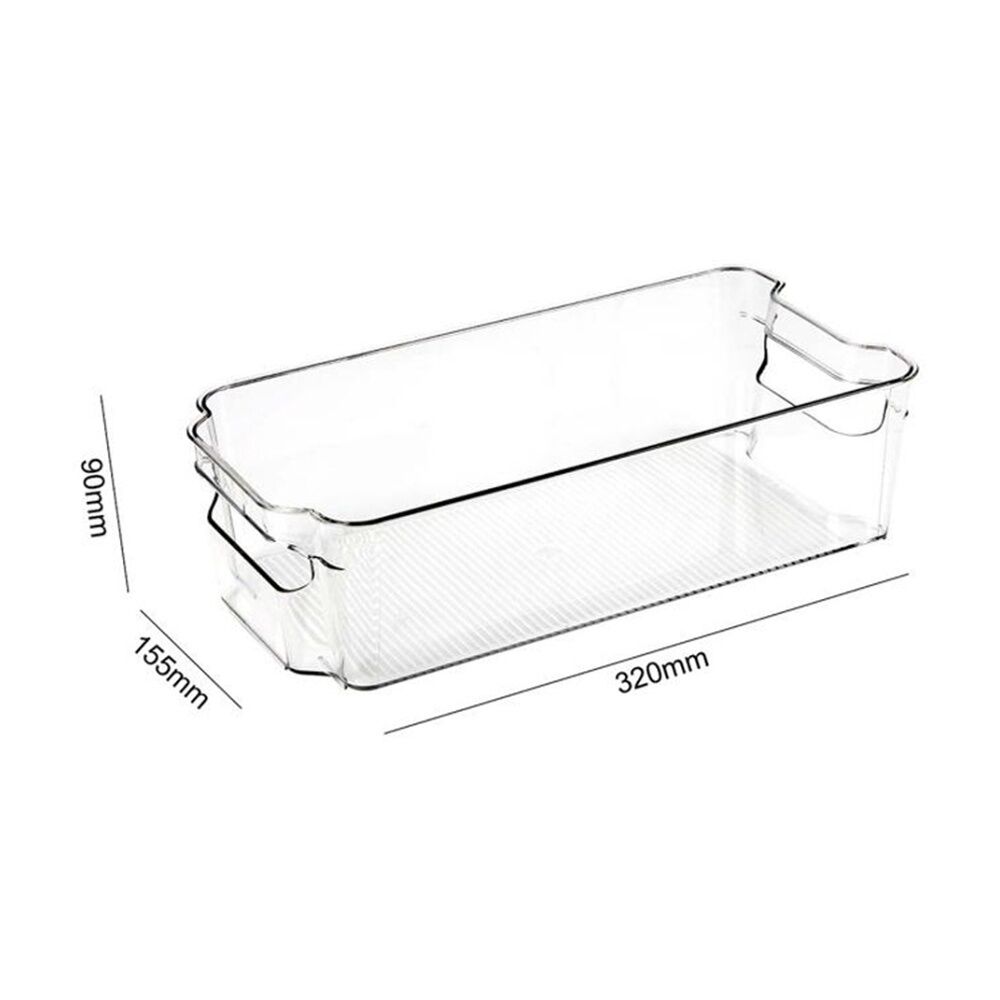 12PK Braz Small Stack Food Storage Container Bin W/ Handles 32x15.5x9cm Clear