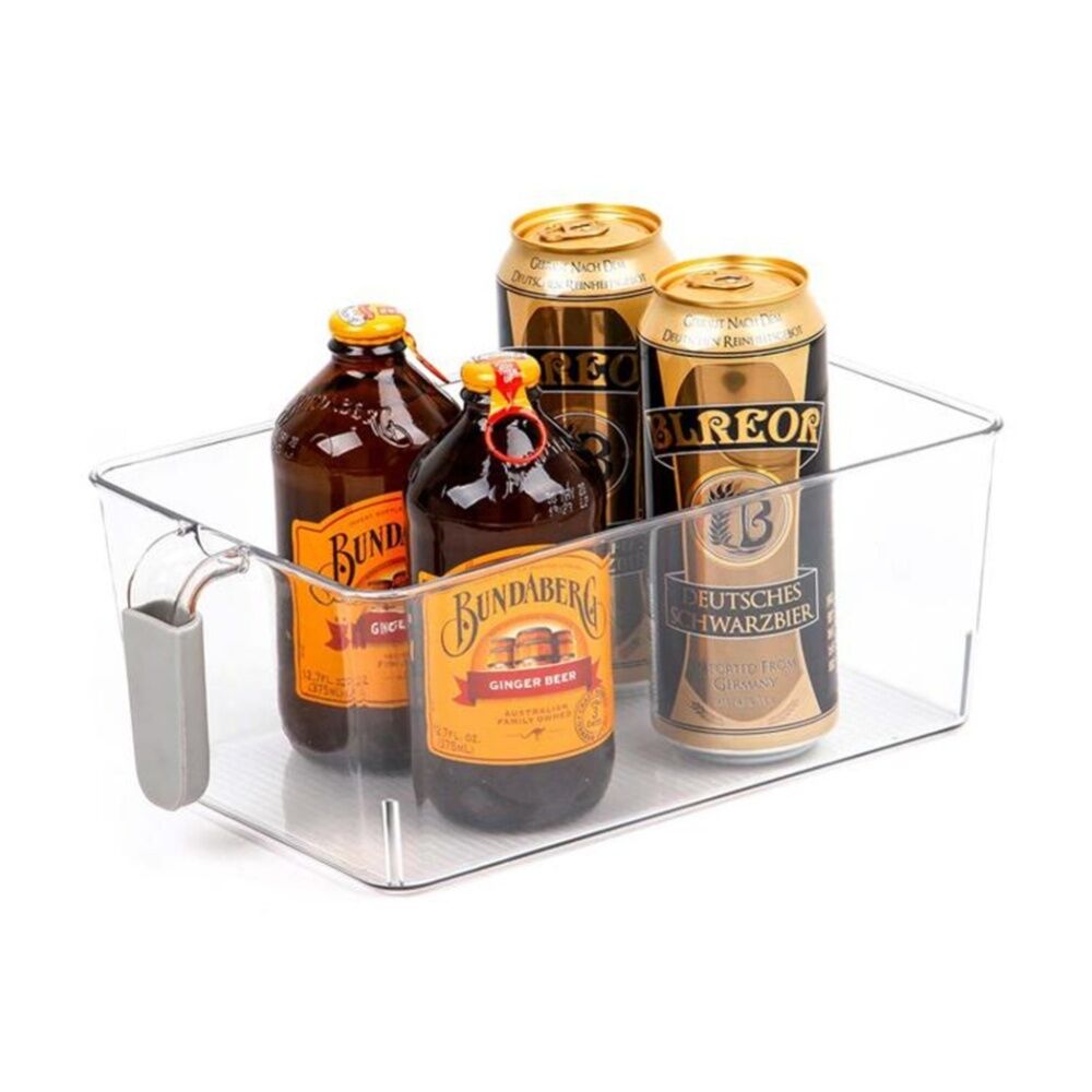 12PK Braz Stack Food Drink Storage Container Basket W/ Handle 30.5x17.8x11.2cm