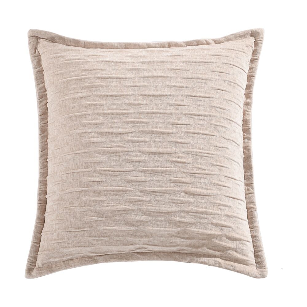 Renee Taylor Marley Jacquard European Pillowcase Champagne 65x65cm