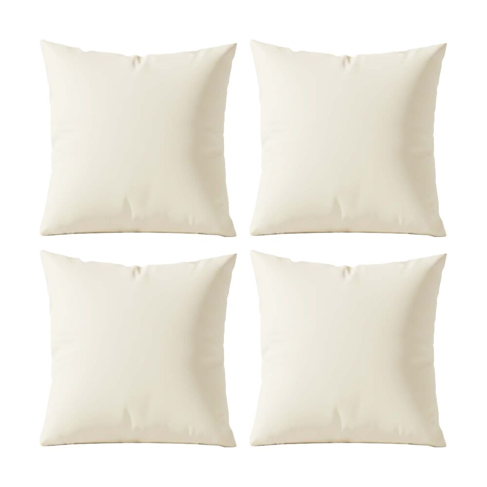 4PK Renee Taylor 400TC Egyptian Cotton European Pillowcase Vanilla 65x65cm