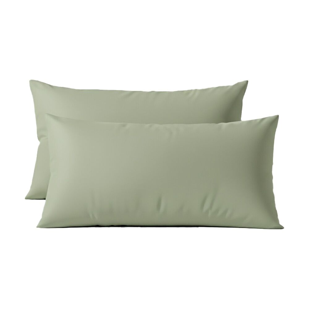 2x 2pc Renee Taylor 400TC Egyptian Cotton King Pillowcase Pair Green 50x90cm