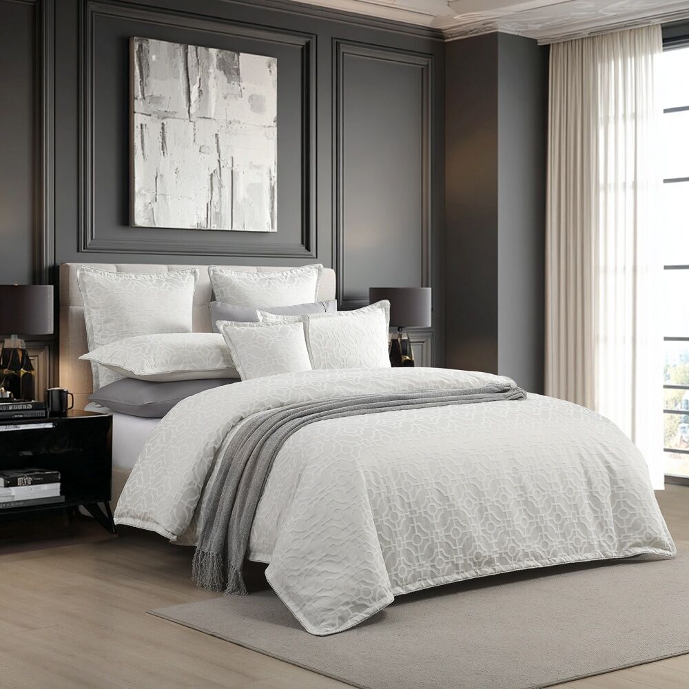 Renee Taylor Regalia Collection Balmoral Geometric Quilt Cover Set King
