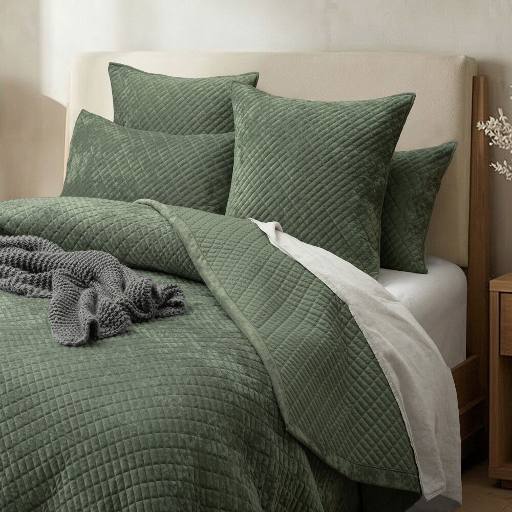 Renee Taylor Archie Cross Stitch Velvet European Pillowcase Cotton Military