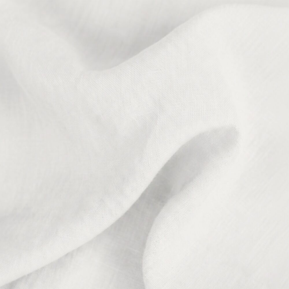 4pc Renee Taylor Washed Linen Cotton Bed Sheet & Pillow Case Set White