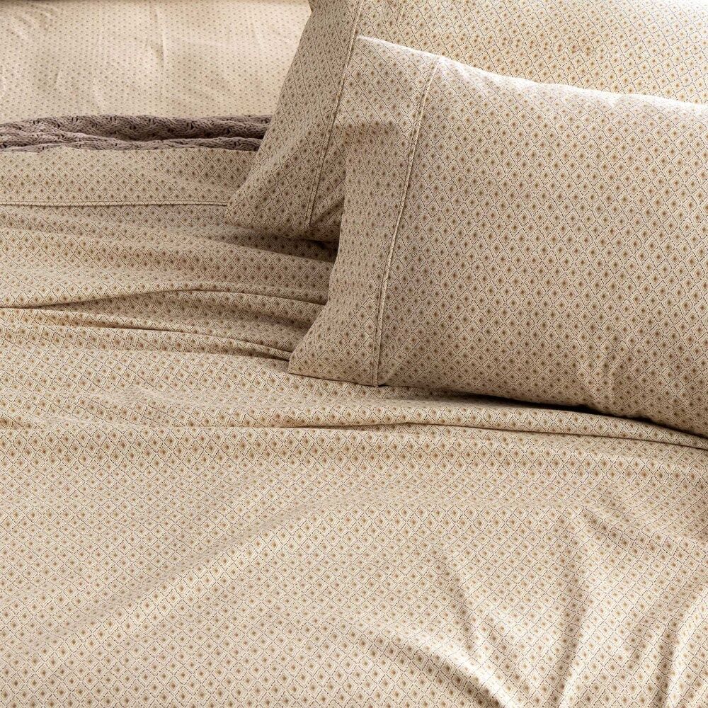 Park Avenue 175gsm Egyptian Cotton Flannelette Bed Sheet Set Diamond