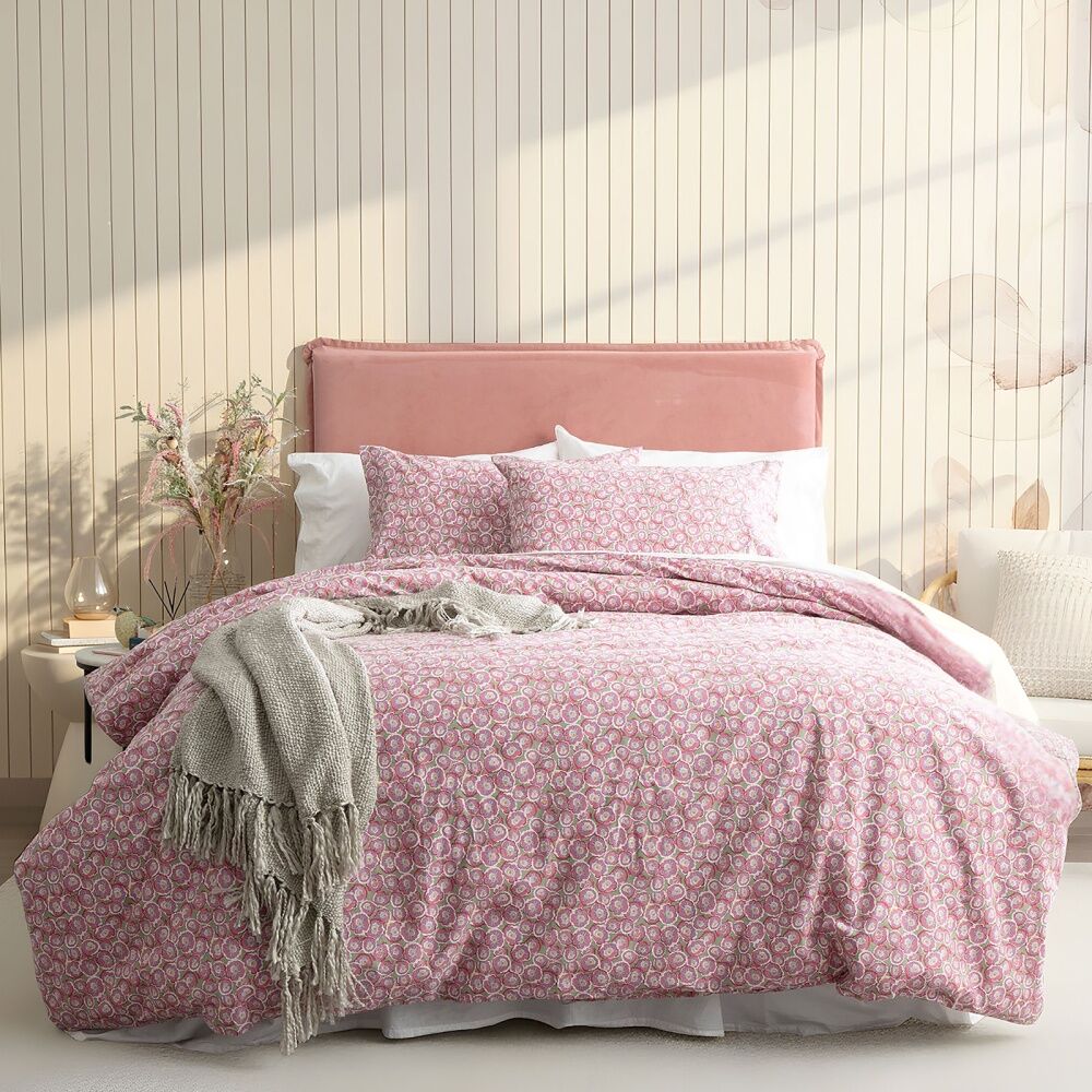 Park Avenue Egyptian Cotton Flannelette Quilt Cover Set Ditty Floral