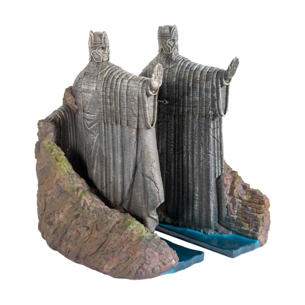 2pc Lord Of The Rings Gates Argonath Statue Bookends Pair Grey