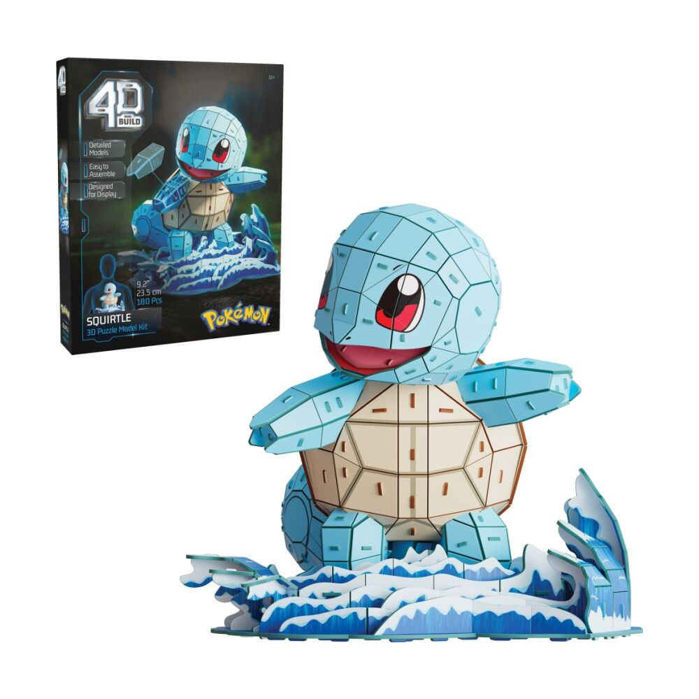 4D Build Pok mon Model Building Puzzle Kit 12y+ 23.7x25.6x23.5cm Squirtle