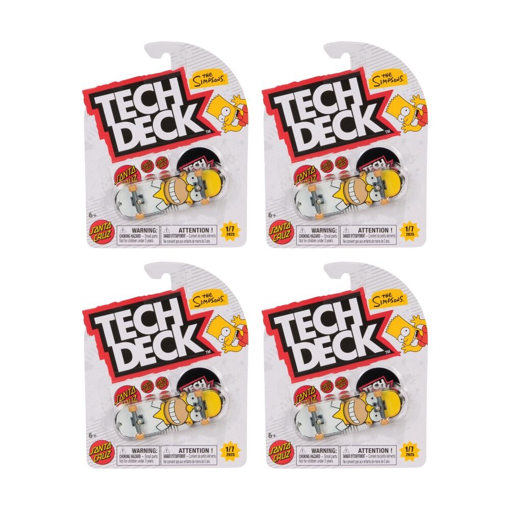 4PK Tech Deck Finger Skateboards Kids Toy Entertainment Series 6y+ 96mm Assorted