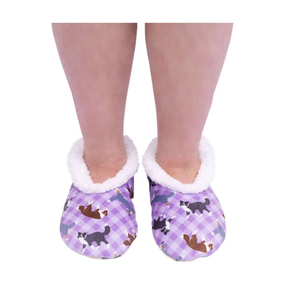 SnuggUps Women's Printed Pets Plush Slippers Border Collie Medium EU38-39