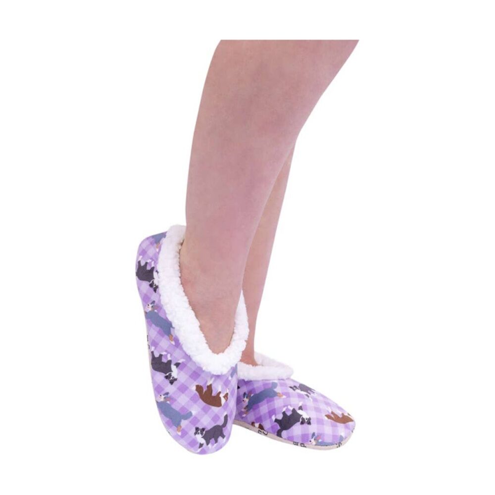 SnuggUps Women's Printed Pets Plush Slippers Border Collie Medium EU38-39