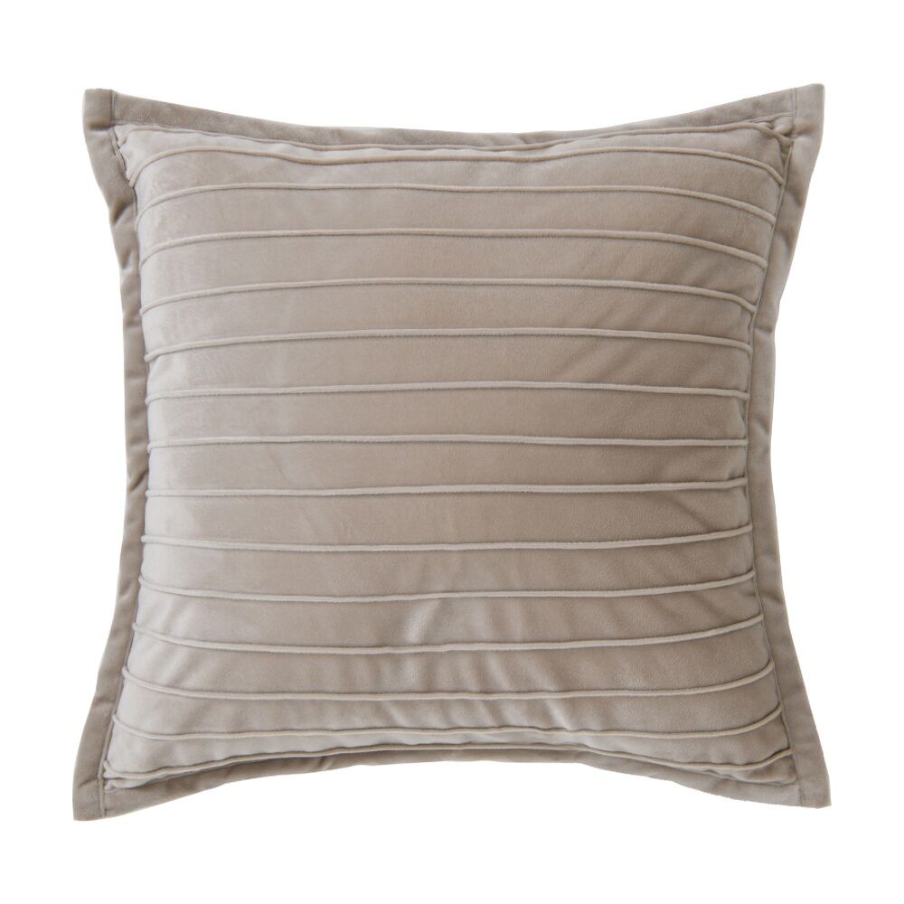 2PK Bianca Saphira Square Beige/Brown Latte Velvet Decor Cushion 43x43cm