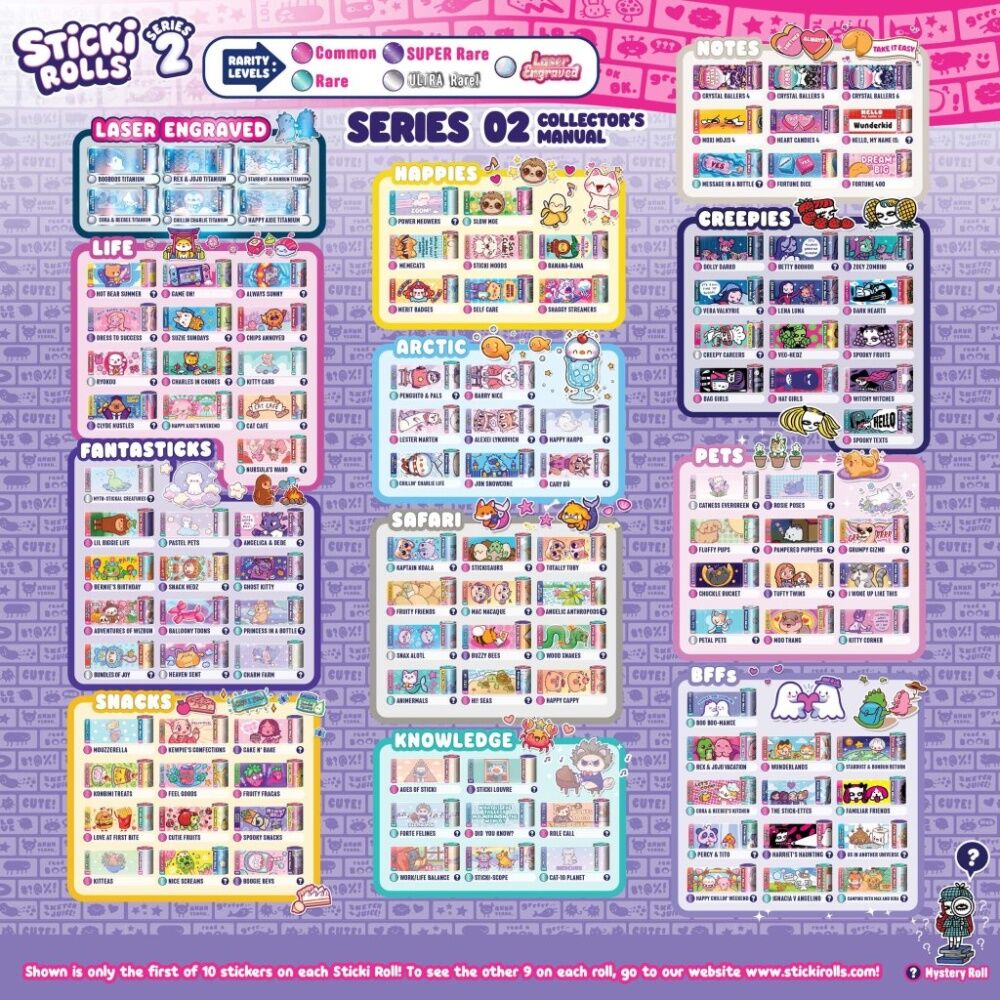 Sticki Rolls Book & Bracelet Pack S2 Sticker Collection Organiser
