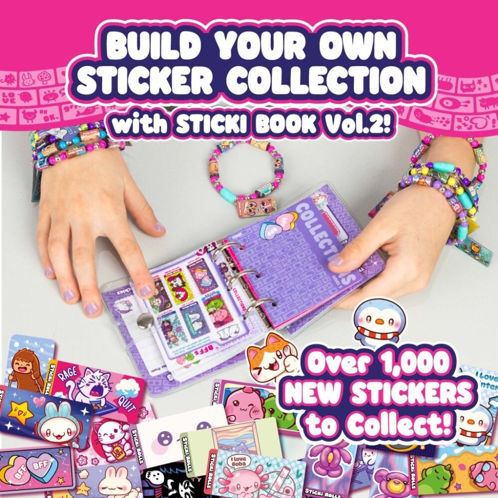 Sticki Rolls Book & Bracelet Pack S2 Sticker Collection Organiser