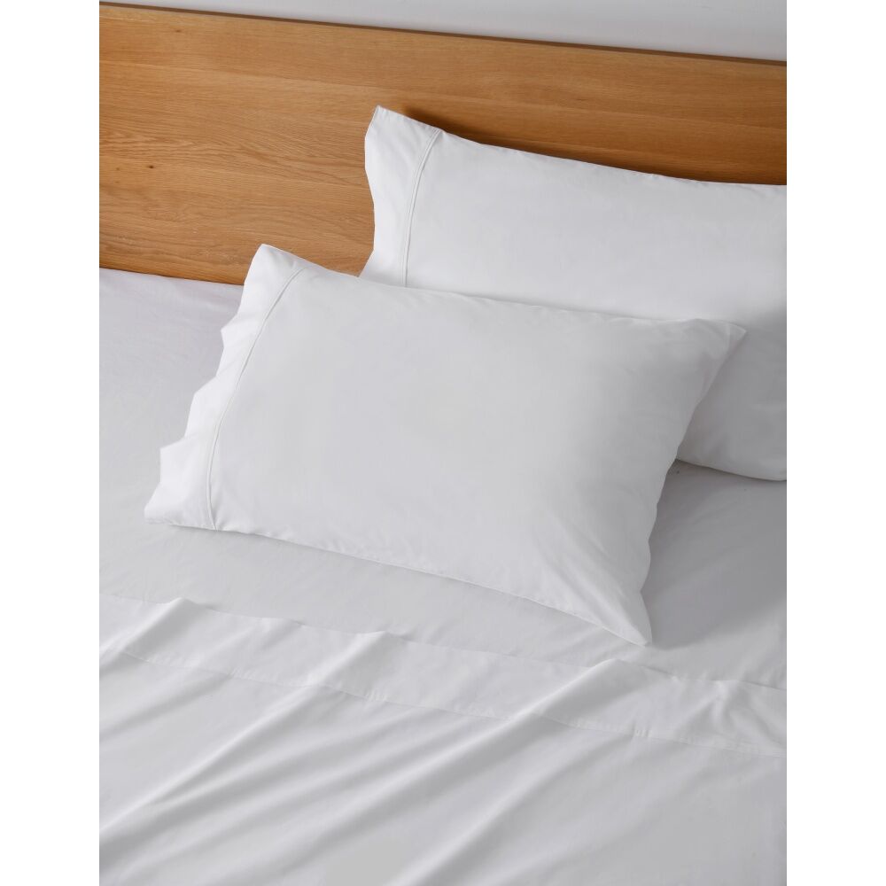 Onkaparinga 300TC Hepburn 100% Cotton Percale Sheet Set White King