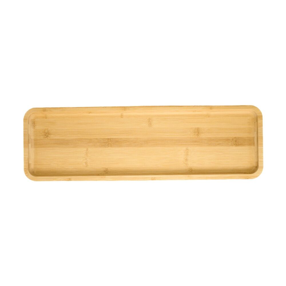 St Clare Rectangular Bamboo Tray With PS Lid Serveware 57x19x8cm