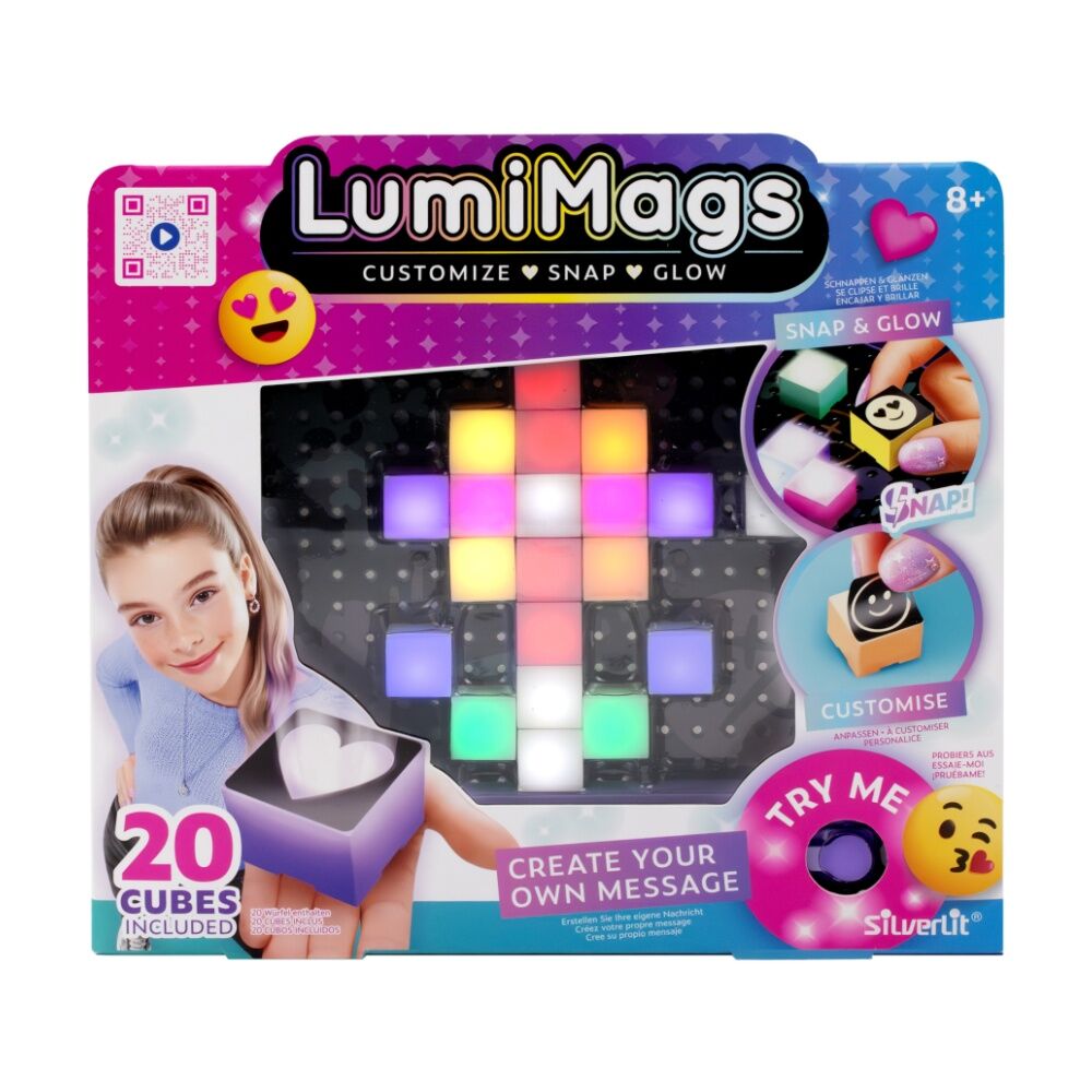 Silverlit Lumimags Customizable Glow Cubes Toy Set Stickers Assorted