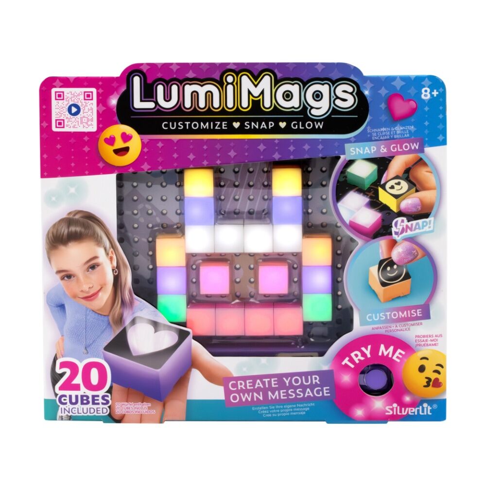Silverlit Lumimags Customizable Glow Cubes Toy Set Stickers Assorted