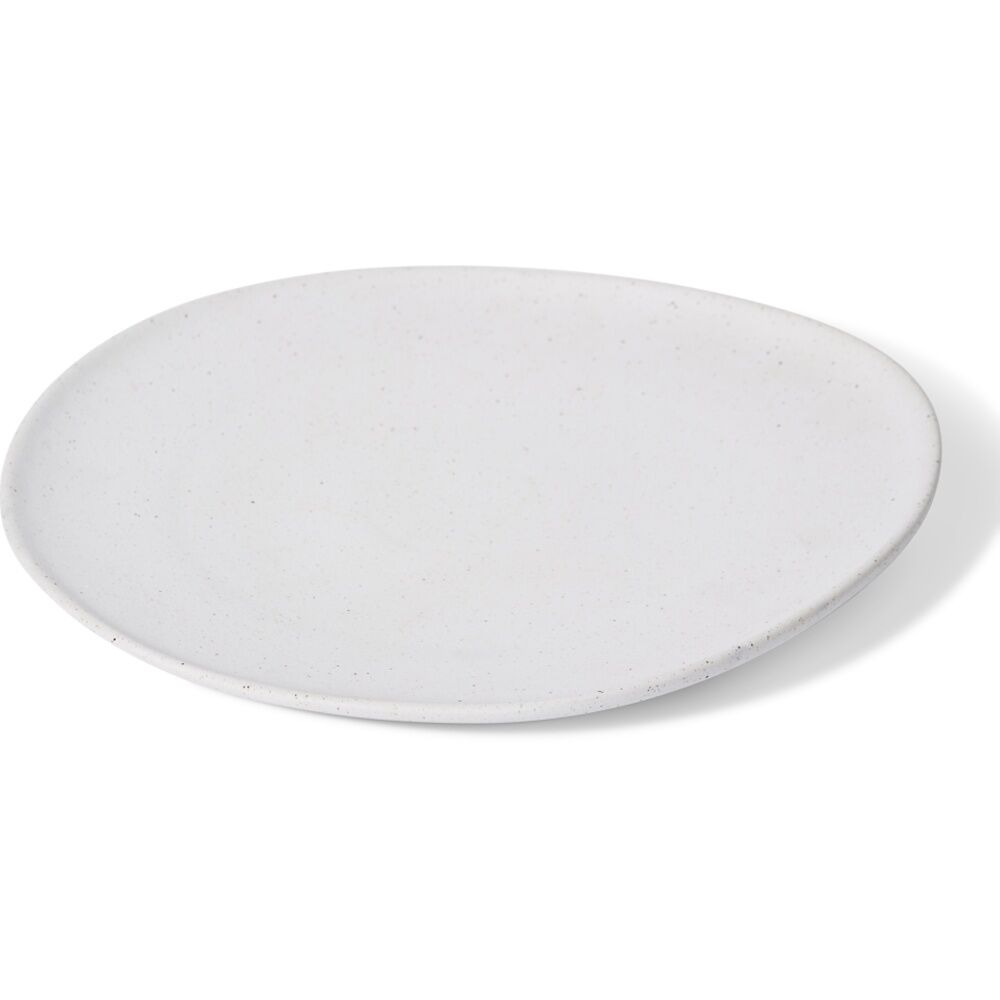 E Style Matias Plate Ceramic Contemporary Serveware Sandy White 34x33x4cm