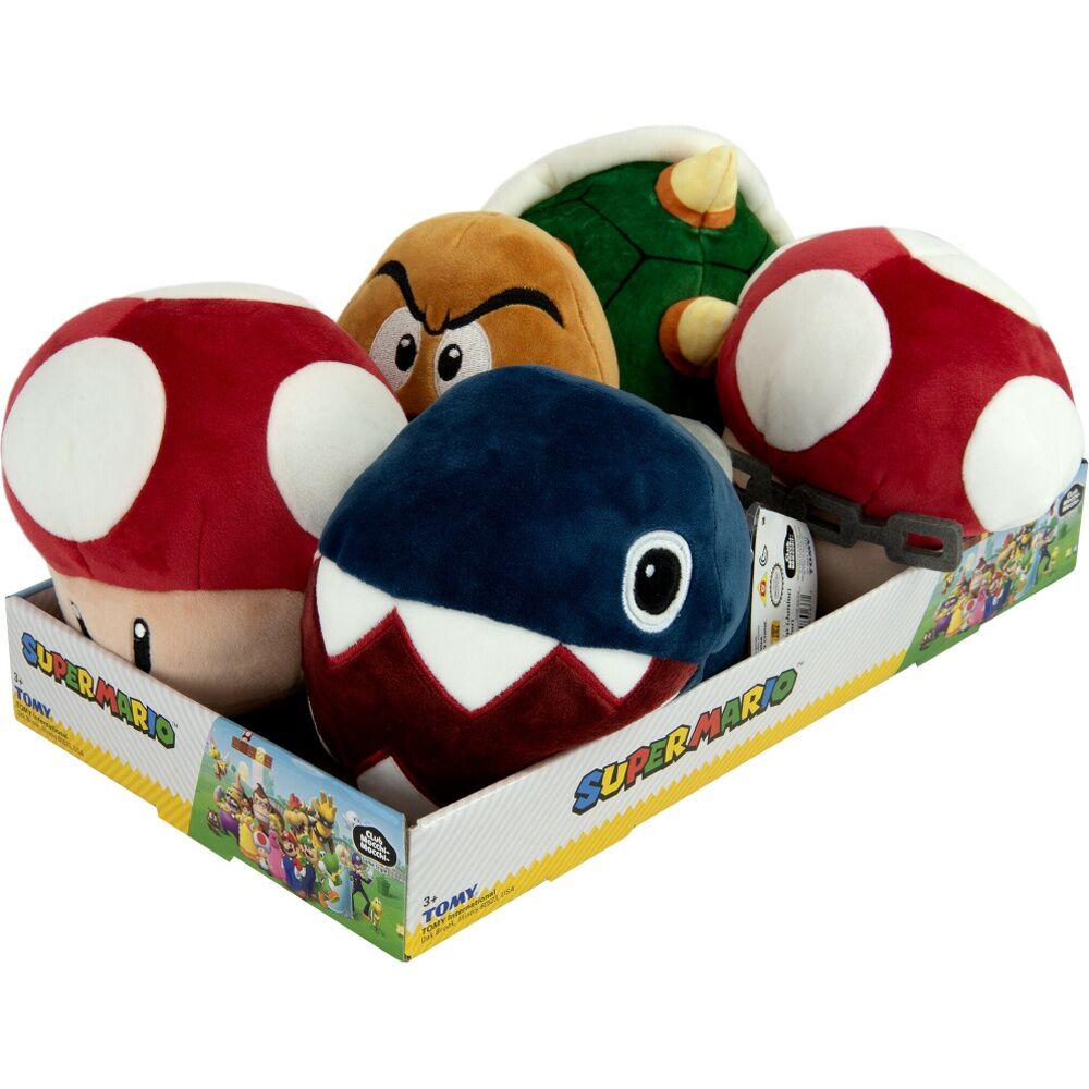 2PK Super Mario Nintendo Mocchi 6" Plush Stuffed Play Toy 3y+ Assorted