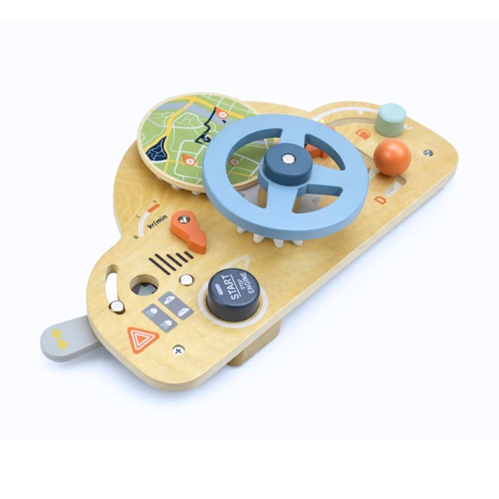 Tooky Toy Drive Kids/Baby Busy Board Interactive Play Wooden Dashboard 3y+