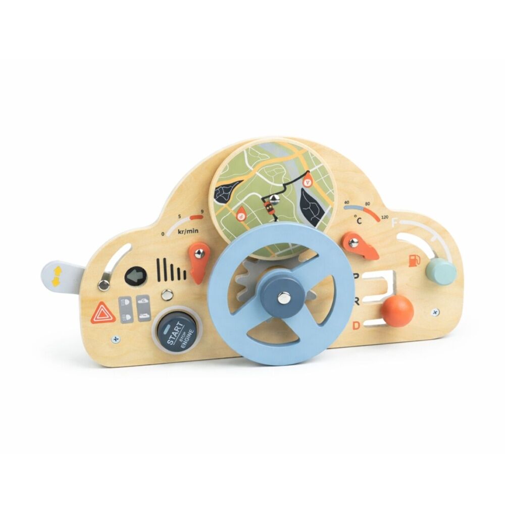 Tooky Toy Drive Kids/Baby Busy Board Interactive Play Wooden Dashboard 3y+