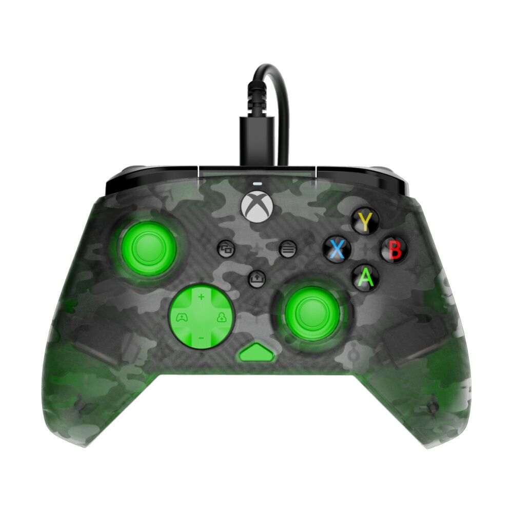 Turtle Beach Rematch USB Wired Core Xbox PC Gaming Controller Black Camo Green