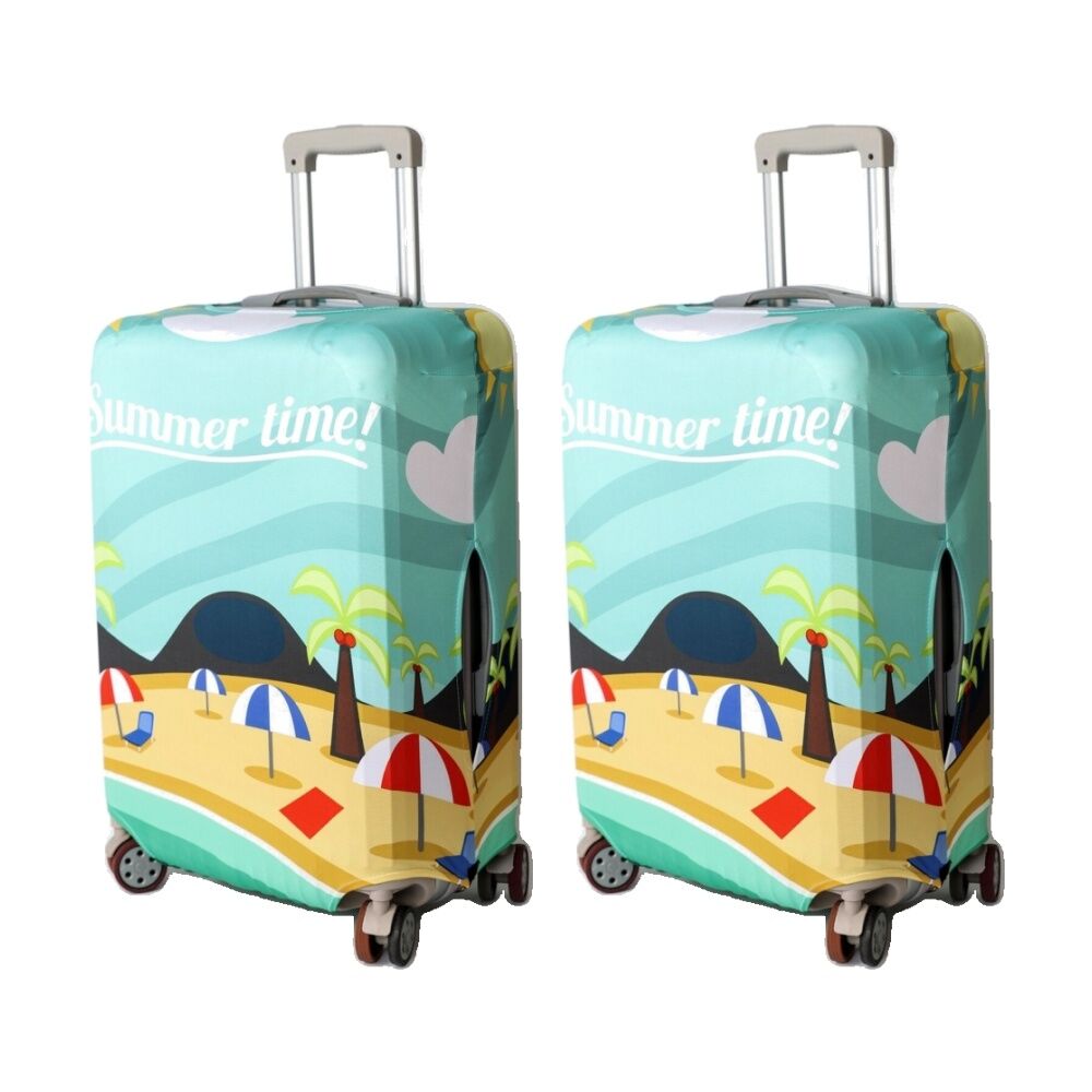 2PK Tosca Luggage Cover Summer Time Design Durable Suitcase Protector Large 75cm