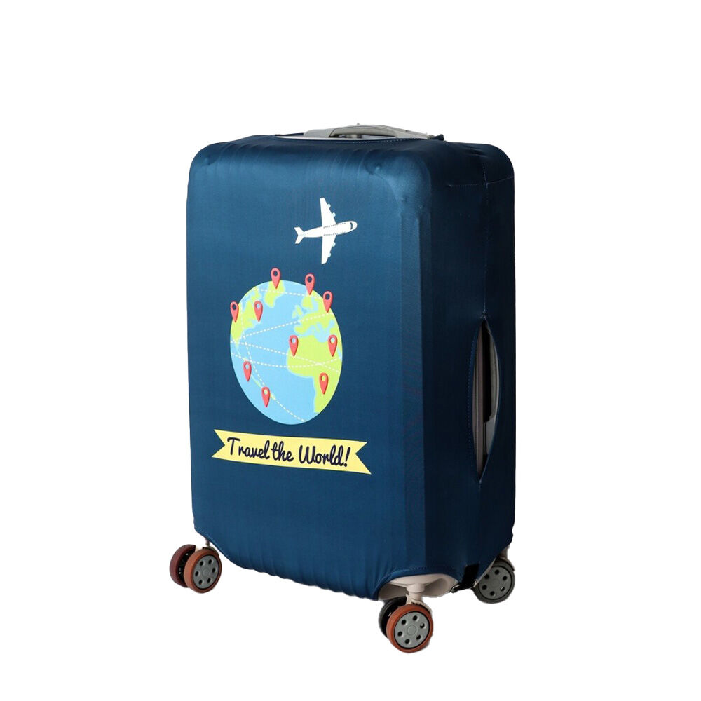 2PK Tosca Luggage Cover Travel World Design Durable Suitcase Protector Medium