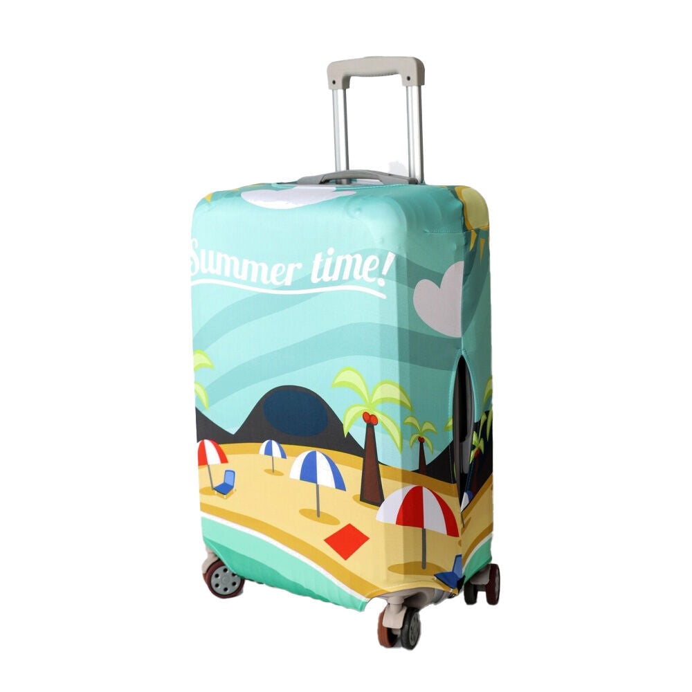 2PK Tosca Luggage Cover Summer Time Design Durable Suitcase Protector Medium