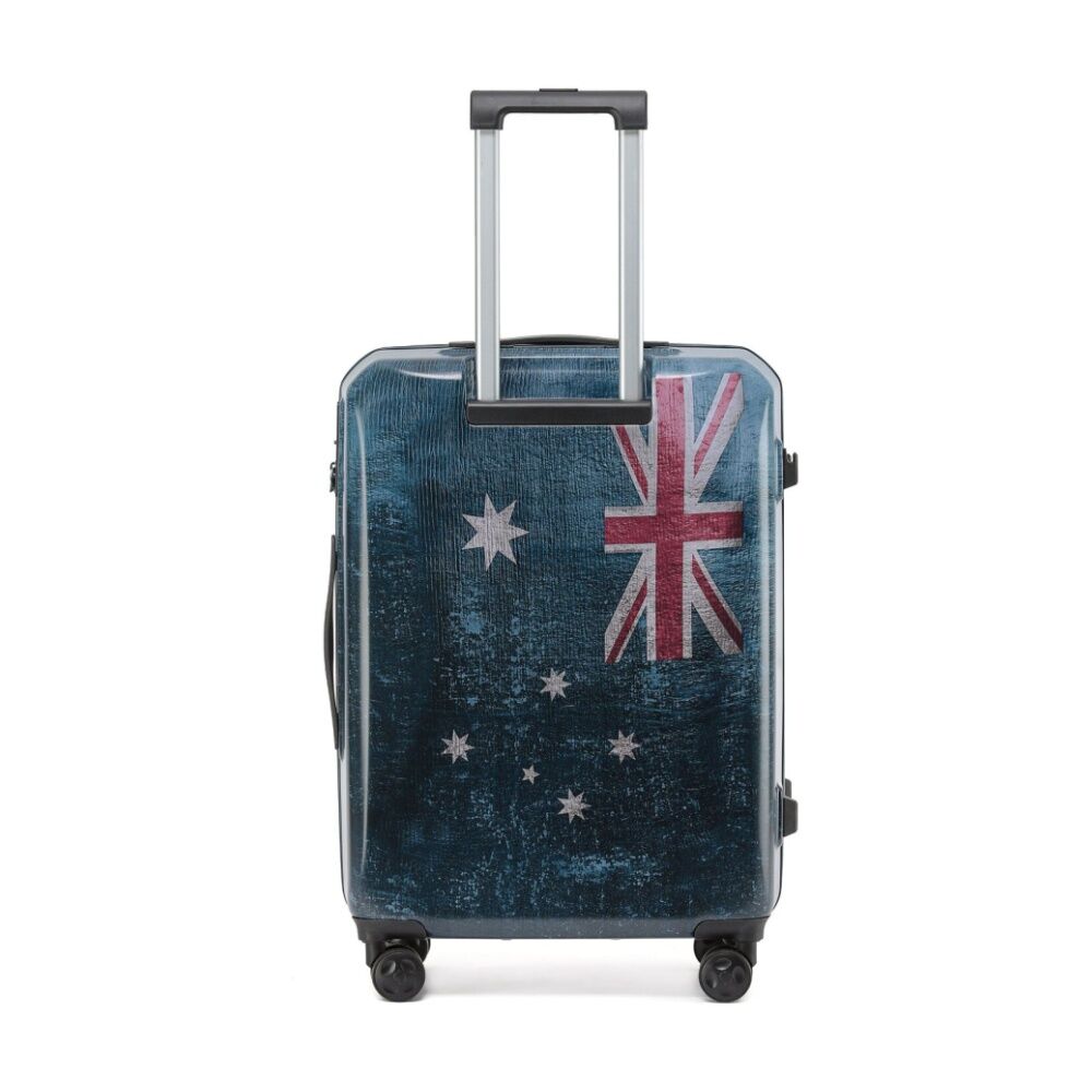 Tosca Australiana Suitcase Hard Shell Travel Luggage Australian Flag Medium 66cm