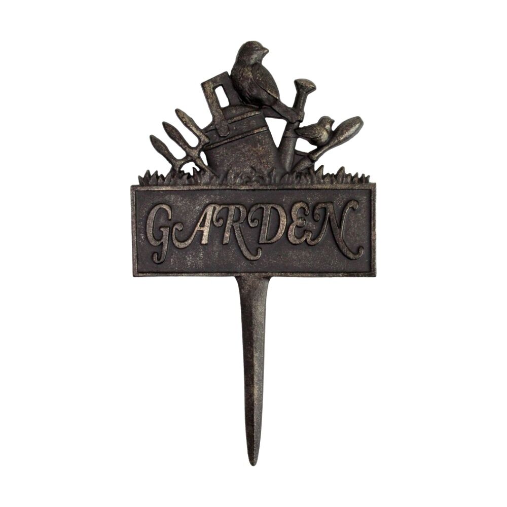 2PK LVD Outdoor Garden/Plant Pot Iron Bird Sign Stake Decor Ornament 35x19.5x2cm