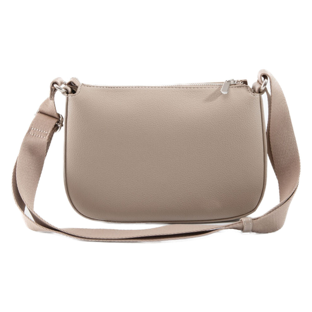 Tosca Crossbody Bag Textured Adjustable Strap Everyday Handbag Taupe Beige