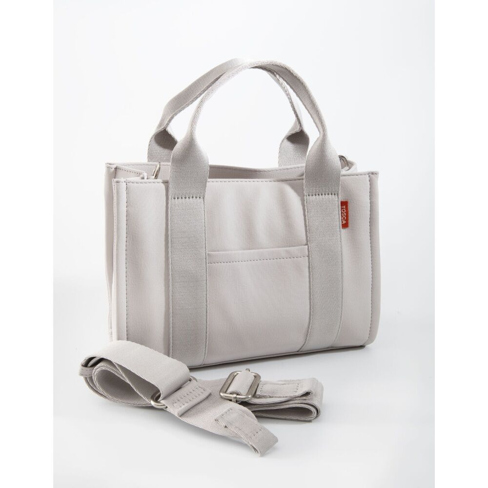 Tosca Handbag Structured Tote Bag With Detachable Shoulder Strap Snow Lilac