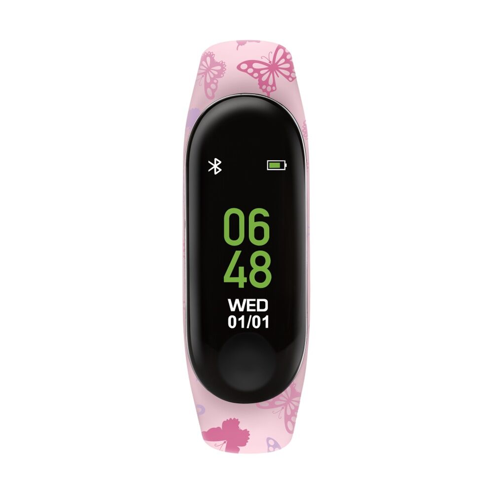Tikkers Silicone Strap Touch Screen Interactive Fitness Smart Watch Pink