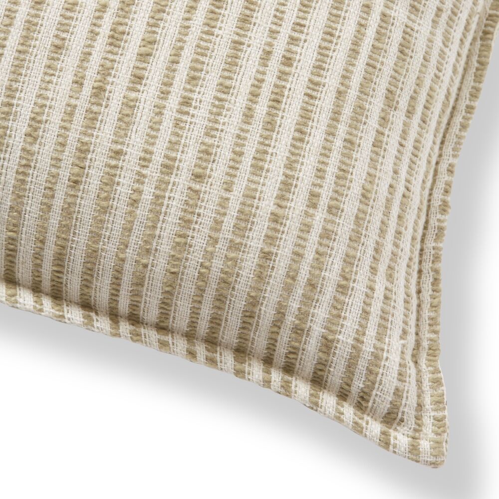 E Style Makena Cushion Textured Linen Blend Throw Pillow Green 60x40cm
