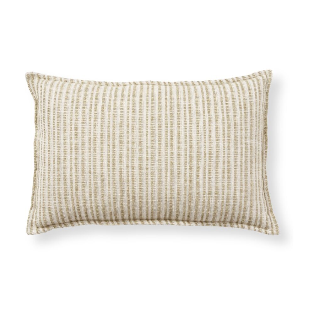 E Style Makena Cushion Textured Linen Blend Throw Pillow Green 60x40cm