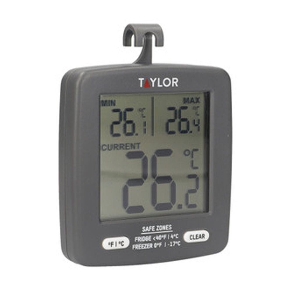 Taylor Pro Digital Fridge Freezer Thermometer Min Max Temperature Plastic