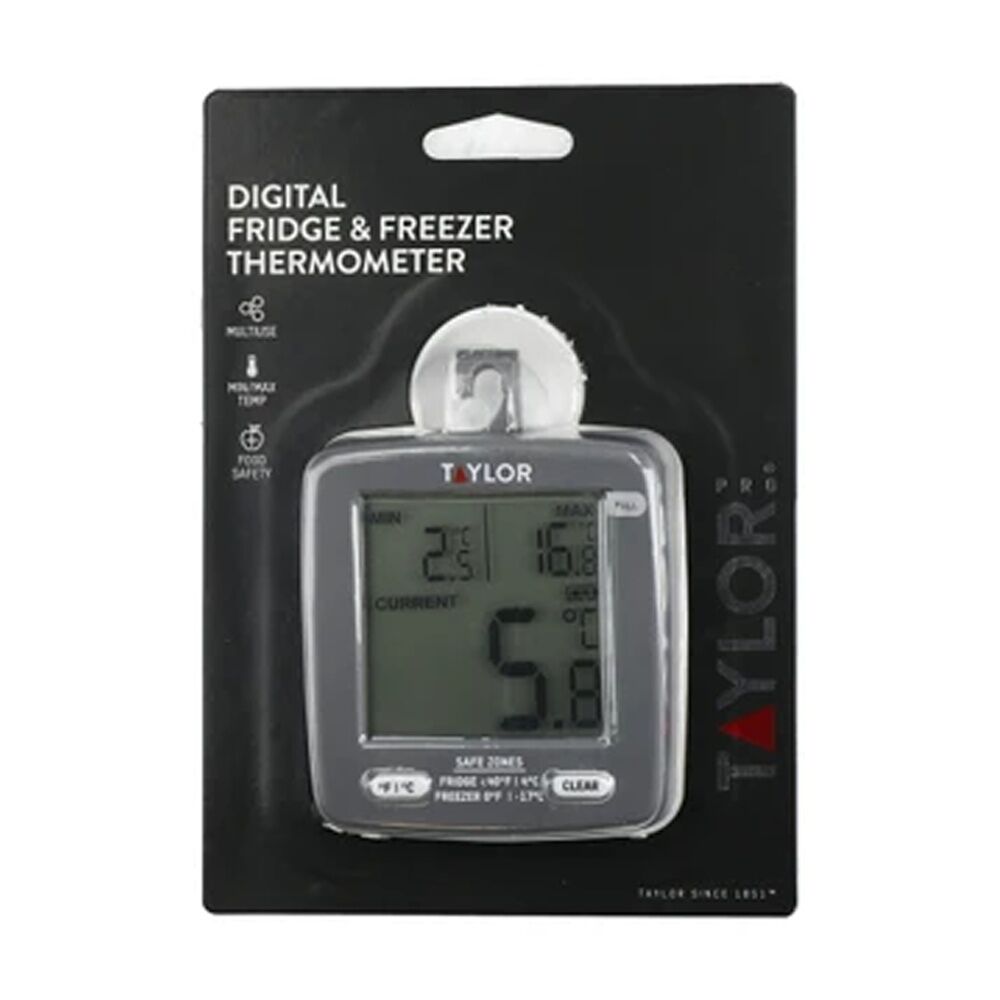 Taylor Pro Digital Fridge Freezer Thermometer Min Max Temperature Plastic