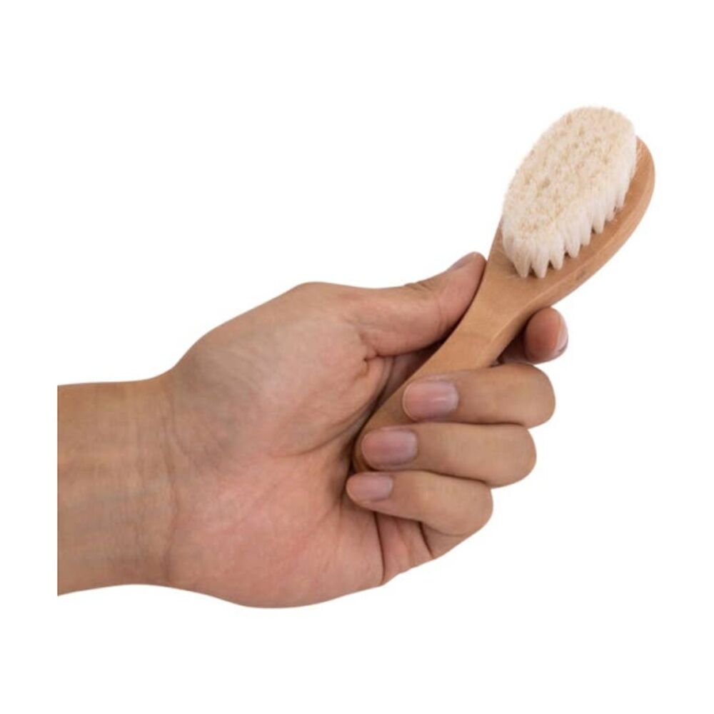 2x 2pc Tiny Wonders My First Hairbrush Set Wooden Baby Brushes Brown 4x3x15.5cm