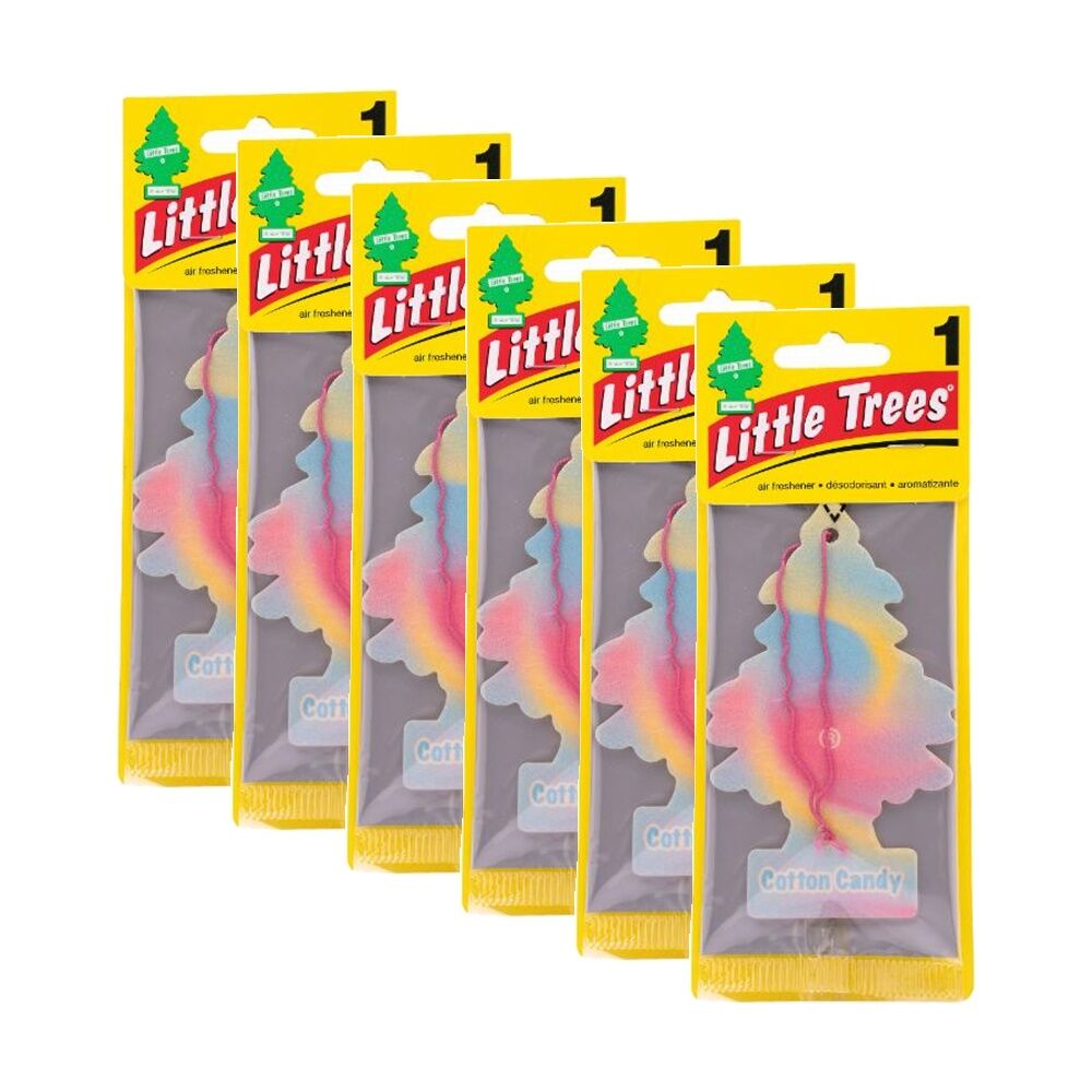 6PK Little Trees Hanging Car Vehicle Air Freshener Cotton Candy Scent