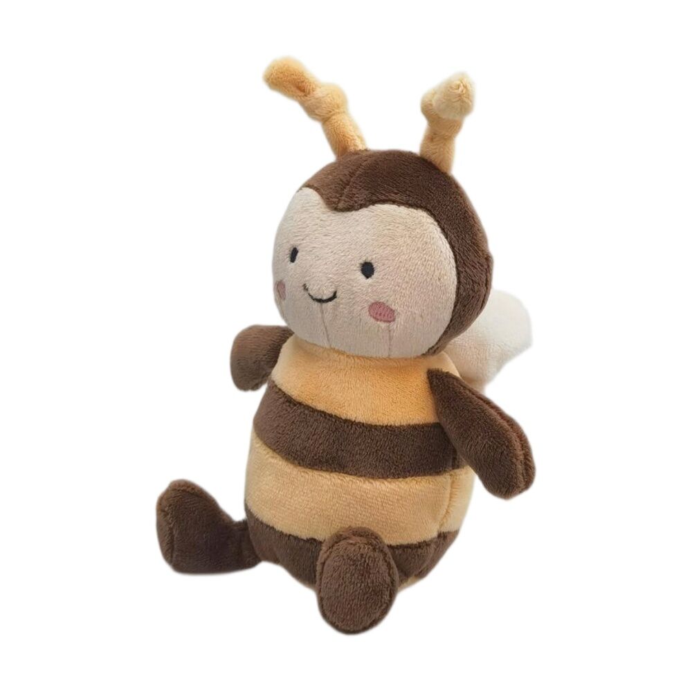 Urban Products Bee Rattle Brown/Yellow Kids Plush Soft Toy 17cm